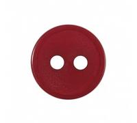 Hemline Lot de 8 boutons à coudre ronds en plastique Rouge 12 mm