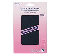 Hemline - Patches de rapiècement pour fer à repasser - 2 Pieces - 10cm x 15cm - Navy