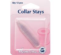 Hemline Plastique col de chemise reste clair - par lot de 12