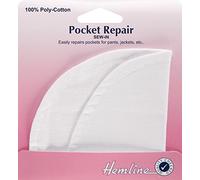 Hemline - Poches de Rechange - à Coudre - Blanc - 23x15cm