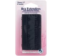 Hemline Rallonge pour bretelles de soutien-gorge noir, 4 crochets