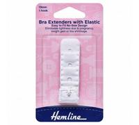 Hemline Rallonges de soutien-gorge 1 crochet Blanc 19 mm