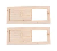 Hemlock Curseur de ventilation en bois pour une circulation précise de l'air, clapet d'échappement non traité, installation simple pour salles de spa, 34 x 13,5 cm, 1 paquet (2 pièces)