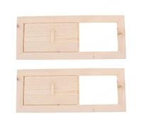 Hemlock Glissière de ventilation en bois pour sauna 34 x 13,5 cm réglable Contrôle du flux d'air pour un climat optimal du sauna Finition naturelle non traitée avec installation facile