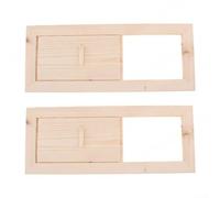 Hemlock Lot de 2 curseurs de contrôle du flux d'air en bois compatibles avec les ouvertures murales standard pour une utilisation fiable à long terme