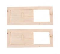 Hemlock Lot de 2 glissières de ventilation en bois pour un contrôle optimal du flux d'air, pour une installation facile des clapets d'évacuation d'air pour maison, spa et cour, jardin, finition