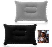 Hemlosk 2X Oreillers gonflables, Oreiller Camping Voyage Coussin De Plage Gonflable Ultralégers Oreillers pour Les Voyages Les Excursions Coussin de Plage Flocage Coussins Gonflable Voyage - 34x22cm