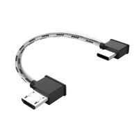 Hemlosk Câble de Données à Angle Droit de Type C vers Micro AB | Câble de Télécommande Micro AB vers USB C, pour DJI Mini SE, Mavic Mini, Mavic 2 Pro Zoom/Air/Pro Platinum, Tressé