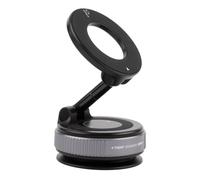 Hemlosk Support Telephone Voiture Magnetique Ventouse pour Magsafe, Support Telephone Voiture Aimanté, Rotatif à 360°, Réglable et Pliable, Vacuum Magnetic Phone Holder pour iPhone et Android