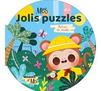 Hemma et Moi - Mes jolis puzzles - Autour du monde - 5 Puzzles ronds - 10 pièces - Dès 4 ans