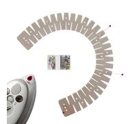 Hemmer Règle d'ourlets en silicone résistant à la chaleur, jauge d'ourlets en acier, outil de professionnel, outil en silicone souple, aide à la flexible de marquage