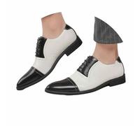 HEMNACU Chaussures en cuir respirantes à lacets bas Brogues formelles légères pour banquet Chaussures Oxford élégantes pour homme avec pointe style brogue patchwork