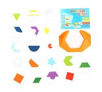 Hemobllo 1 boîte Puzzle Éducatif Géométrique Coloré Défis pour Garçon Fille et Adultes Développement Logique Reconnaissance des Formes Couleurs Portable pour Stimulation Cognitive