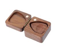 Hemobllo 1 Ensemble Boîte de Rangement Bois avec Médiators Électriques pour Guitare Accessoires de Musique Plectres Épaissis Pratiques pour Guitares Acoustiques et Électriques