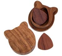 Hemobllo 1 Ensemble Boîte de Rangement Bois pour Médiators de Guitare avec Médiators Organisateur de Ergonomique et Durable pour Guitaristes