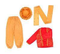 Hemobllo 1 Ensemble De Costume De Prince Pour Garçon - Déguisement Charmant De Style Arabe Pour Enfants Avec Chapeau Et Ceinture Pour Halloween, Pièces De Théâtre Et Soirées À Thème - L