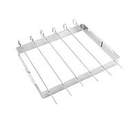 Hemobllo 1 Ensemble De Grilles De Cuisson pour Poulet Grille De Cuisson en Maille pour Extérieur Brochette Ronde Au Charbon De Barbecue Rôtissoire Pliable Brochette De Viande