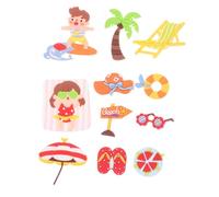 Hemobllo 1 Ensemble Décoration de Gâteau Thème Plage de Décors Océaniques pour Anniversaire Toppers Colorés et pour Gâteau et Cupcakes pour Fête Anniversaire et Shower