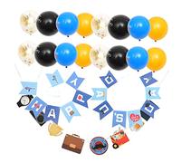 Hemobllo 1 Ensemble Décoration pour Pères de Bannières Ballons Joyeuse des Pères Accessoires Festifs pour Célébrations Familiales