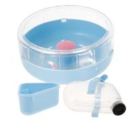 Hemobllo 1 Ensemble Fontaine à Boire à Roue pour Hamster Petite Roue De Hamster Gamelle pour Chien Distributeur D ' Eau pour Hamsters Rat Soucoupe Bouteille D ' Eau pour Animaux Abdos Sky - Blue
