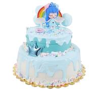 Hemobllo 1 Ensemble Gâteau Artificiel PU pour Décoration Photographie Simulateur de Dessert Réaliste Environnement de Unicorn