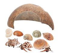 Hemobllo 1 Ensemble Maison De Noix De pour Animaux De Compagnie Accessoires Grotte Crabe Ermite Cachette Enceinte Reptile Habitat Cacher Coquilles pour Aquarium Conque Naturelle