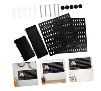 Hemobllo 1 Ensemble Organisateur Murale Pegboard Noir Set de Crochets Perforés Pratique pour Cuisine et Salle de Bain Installation sans Perçage Rangement Multifonctionnel et Élégant
