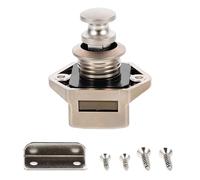 Hemobllo 1 Ensemble Serrure de Placard sans Clé Bouton Poussoir, Verrouillage Fiable et Pratique, Installation Simple, Adapté pour Camping-Car et Bateau