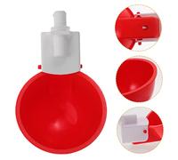 Hemobllo 1 Ensemble Tasse à Eau Automatique pour Volaille Coupelles Rouges et Foret Abreuvoirs Pratiques pour Poules Pigeons et Cailles Fabriqué de Haute Qualité pour Domestique et