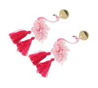 Hemobllo 1 Paire Boucles Oreilles Flamant avec Franges Bijoux Élégants pour Femmes Accessoires Animaux Uniques Parfaites pour Styles de Tenue