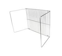 Hemobllo 1 Pièce Barbecue Portatif Inoxydable Pliant Portable Forme Plaque Monté Étagère Plat Gril Camping Support D'extrémité De Four Robuste Support pour Mini Barbecue