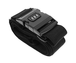 Hemobllo 1 pièce Ceinture de pour Bagages Sangle de Renfort Pratique avec Code de Sécurité Ajustable et Portable pour Valises et Colis Noir