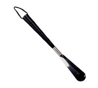 Hemobllo 1 pièce Metal Shoehorn Acier Inoxydable avec Ressort Lifter Flexible pour Chaussures Petit Modèle Noir