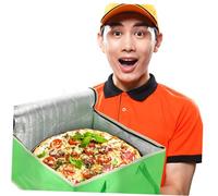 Hemobllo 1 pièce Sac pour Pizza Sac de Transport Alimentaire Étanche Aluminium pour Repas Chauds Paniers Repas Rouge