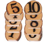Hemobllo 1 Set de Panneaux de Chiffres en Bois pour Numéro de Table Mariage, de Table et Décoration, Résistant à L'usure et Facile à Nettoyer, Design Simple Chic et Élégant, Adapté