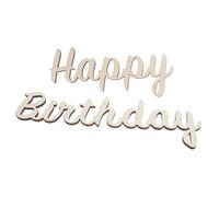 Hemobllo 1 Set Lettres en Bois Joyeux Anniversaire, Décoration Murale pour Fête D'anniversaire, Facile à Installer, de Stickers Points, pour Chambre