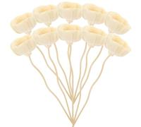 Hemobllo 10 Bâtonnets Diffuseurs en Bois Couleur Kaki Fleurs Décoratives, Émettant Parfum et Absorbant Huiles Essentielles, Cuisine et Spa
