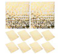 Hemobllo 10 Feuilles Autocollants de Lettres pour Scrapbooking Feuilles D'autocollants Lettres en Papier Or à Coller pour Tableaux D'affichage Bureaux et Espaces Décoratifs