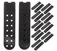 Hemobllo 10 Paires de Bandes de Chapeau Réglables en Plastique Noir, Accessoires Portables pour Casquettes Snapback 14 Trous, Faciles à Nettoyer et Ajuster la Taille