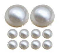 Hemobllo 10 Paires de Poids Magnétiques pour Voile de Mariée en Alliage Perles Artificielles Double Face, Maintien Ferme et Scellage Magnétique pour Foulards Blancs