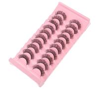Hemobllo 10 paires Faux Cils Courbés Naturels et Wispy Extensions Cils et Filles