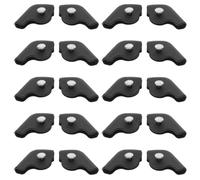 Hemobllo 10 Paires Patchs Anti-frottement pour Œillets de Chaussures, Empiècements de Renfort Latéraux Col des Baskets, Plastique et Métal, Noir, pour Sneakers et Col de Chaussure,