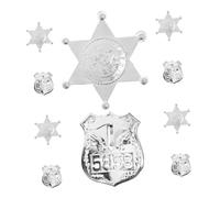 Hemobllo 10 Pièces Badge Policier et Garçon Fille Accessoire Déguisement Jeu de Rôle Sécurisé Costume Police Garçon Fille Fête Carnaval Halloween