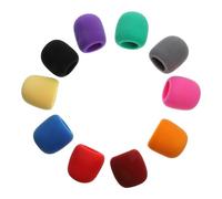 Hemobllo 10 pièces Bonnette Microphone Mousse Colorée Housses Pare Brise Élastiques et Protectrices pour Microphones à Main pour Ktv Conférences et Spectacles