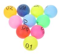 Hemobllo 10 Pièces Boules Numérotées Colorées en PP pour Tirages Rapides | Impression Claire, Couleurs Vives, Surface Lisse, Usage Polyvalent pour École, Organisateurs et Tambour