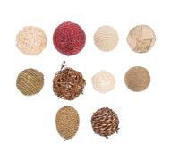 Hemobllo 10 pièces Boules Tressées Décoratives Rotin Naturel Ornement de Table Intérieur de Boules Artisanales pour Décoration Maison et Bureau