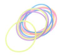 Hemobllo 10 pièces Bracelets Silicone Lumineux Bandes Élastiques Fluorescentes Glow In The Dark pour Fête Festival Anniversaire Accessoires Colorés Mixés Orange Bleu Rose Jaune