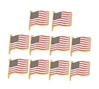 Hemobllo 10 pièces Broches Drapeau Américain Épingles Patriotiques pour Vêtements et Accessoires pour Jour de Indépendance Événements Commémoratifs