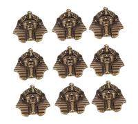 Hemobllo 10 pièces DIY Retro Alloy Charms For Jewelry Making Ancient Egyptian Pharaoh Pendant Zinc Alloy Accessories For Necklace Bracelet And Keychain Crafting