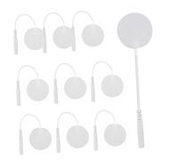 Hemobllo 10 pièces Électrodes Rondes Silicone Professionnelles Auto Adhésives et Réutilisables pour Massage et Corps Entier